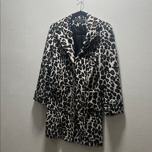 Giacca Black, White, and Gray Animal Print Jacket